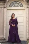 Rudra Creation Plain Georgette Anarkali Readymade Suits Orders in India
